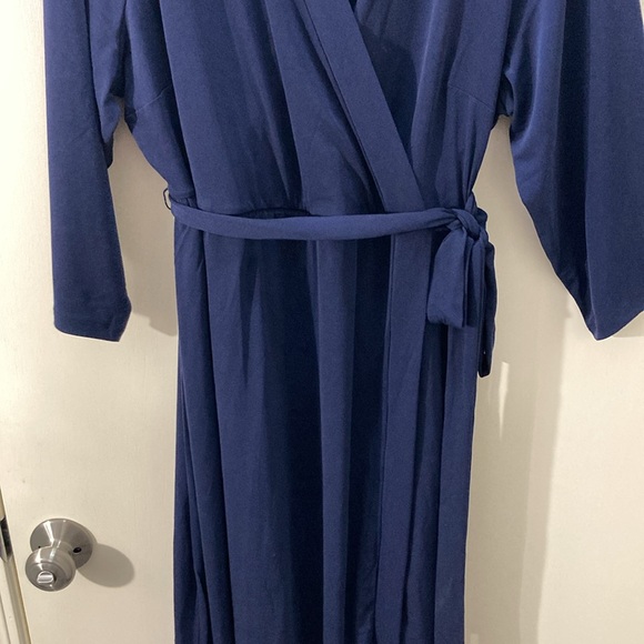 NWT Lane Bryant Long Sleeve‎ Blue Belted Dress Plus Size 22/24 Petite - Picture 4 of 6